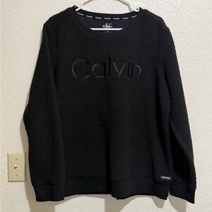 Calvin Klein Sherpa sweatshirt in black size L